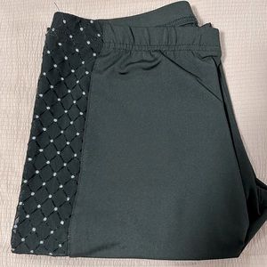 Black Leggings with See-through Sparkle Edges